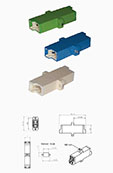 E2000 optikai adapterek